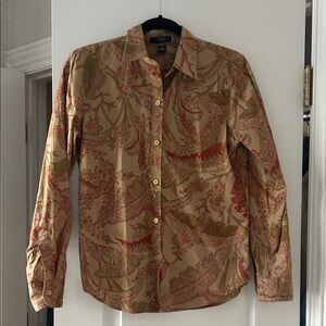 Vintage Tan Paisley Shirt